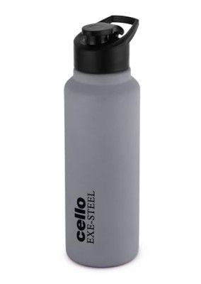 Cello Solido Exe Single Walled Stainless Steel Flask - 800ml, Grey 