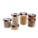 CELLO Stack Lock Plastic Storage Jar Set of 6...