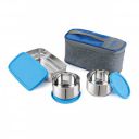 Cello Steel King 3 Stainless Steel Lunch Box (Capacities - 250ml, 250ml, 650ml)...