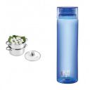 Cello Steelox Induction Compatible Stainless Steel Multi Purpose Steamer/Modak Maker with Glass Lid, 18Cm & Cello H2O Unbreakable Plastic Bottle, 1 Litre, Assorted Colour...