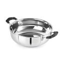 Cello Steelox Induction Compatible Stainless Steel Kadhai, 3ltr...