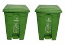 Cello Strong Plastic Step-On Pedal Garbage Dustbin 60 Ltr, Green/Green (Combo)...