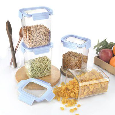 CELLO Stylelock Storage Container Box Set of 4 Pcs, (1500 ml x 4) Blue 