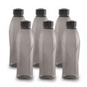 CELLO Texas PET Bottle, and Outdoor Adventures Water Bottle | 1 Litre, Set of 6 | Black...