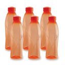 CELLO Texas PET Water Bottle | 1 Litre, Set of 6 | Orange...