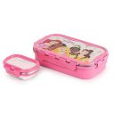 CELLO Thermo Click Toons Big | 100% Food Grade | 2 Containers Lunch Box, 1024 ml, Pink...
