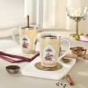 CELLO Tierra Aura Decal Samrat Mug Set of 2, 300ml...