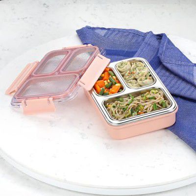 CELLO Tri Lunch Insulated Lunch Box | Inner Stainless Steel Compartment 