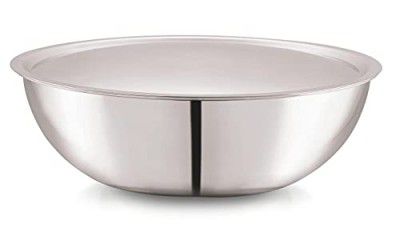 CELLO Tri-Ply 20 cm Stainless Steel Cookware Tasla with Lid 1.6 LTR | Tri-Ply Bottom Tasla with SS Lid | Dishwasher Safe | Silver