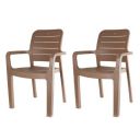 Cello Trident Chair Set of 2, Marble Beige | Unbreakable, Durable & Strong...