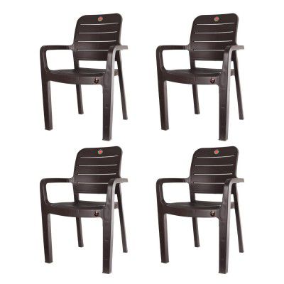 CELLO Trident Chair Set of 4, Matte Brown