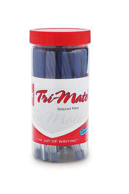 Cello Trimate Ball Pen (25 Pens Jar - Blue) | Ball pen set with comfortable writing experience