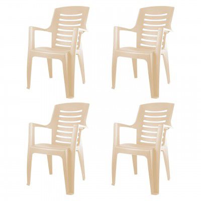 CELLO Ultra Chair Set of 4, Matte Beige