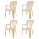 CELLO Ultra Chair Set of 4, Matte Beige...