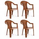 Cello Unique Chair Set of 4, Sandalwood | Unbreakable, Durable & Strong | 3 Years Warranty - Manufacturing Defects...
