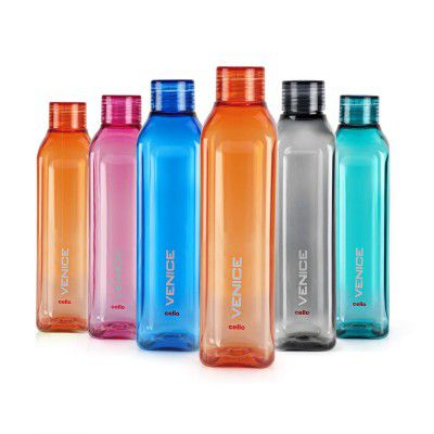 Cello Venice Water Bottles Set of 6, 1000ml Each