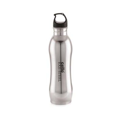 CELLO Wonder Bottle | 100% Stainless Steel | Leak proof | Sleek & Stylish | Best Usage for Office/School/College/Gym/Picnic/Home/Fridge | 800ml, Silver