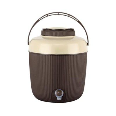 Cello Wow Insulated Water Jug | Wide Mouth for Cleaning 12 litres, Brown