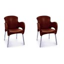 Cello Xylo Without Cushion Chair (Plastic, Ice Brown,2 Pieces)...