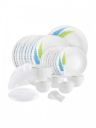 Cello Dazzle Series White 47 Pieces Opalware Microwave Safe Dinner Set...