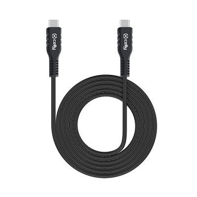 CELLY USB Type C to Type C Data and Charging Cable (USBCUSBCBK)