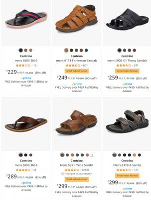 Centrino Men's Sandals Upto 84% Off