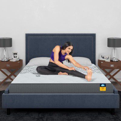 Centuary Mattresses Sleepables |10 Years Warranty | 8-Inch Double Size Ortho Pocketed Zero Partner Disturbance Plush Quilted Rolled Packed Pocket Spring Mattress (72x48x8)