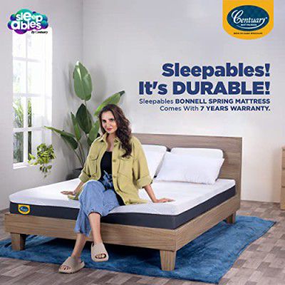 Centuary Mattresses Sleepables 6 Inch Bonnell Spring King Size Mattress with Antimicrobial Foam (78 * 72 * 6)
