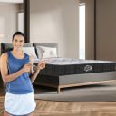 Centuary Mattresses Sleepables 6-Inch King Size Ortho Pocketed Zero Partner Disturbance Plush Quilted Rolled Packed Pocket Spring Mattress (75x72x6)...