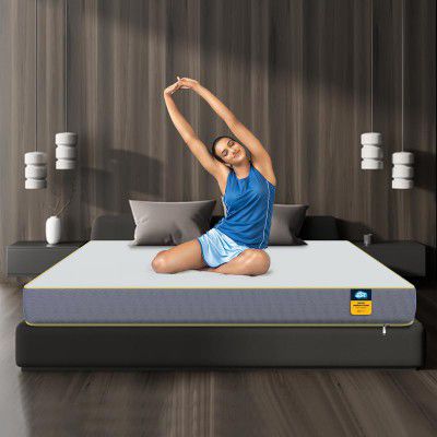 Centuary Mattresses Sleepables 8-Inch Single Size Orthopedic Memory Foam Back Support Pressure Relieving Roll Pack High Resilience (HR) Foam Mattress | 10 Years Warranty | (75x36x8)
