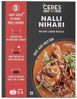 Ceres Foods Delhi Nalli Nihari Instant Liquid Masala ?| ?Mutton cooking paste? 200g | Just add Mutton