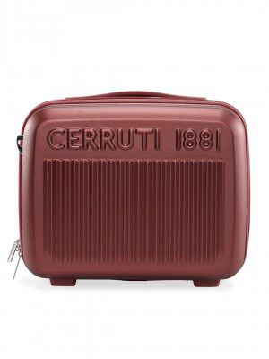 Cerruti 1881 Chic Voyager Range Burgundy Hard One Size Beauty Case