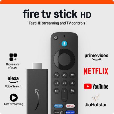 Certified Refurbished Amazon Fire TV Stick HD, Alexa Voice Remote with TV power & volume controls, full HD streaming device