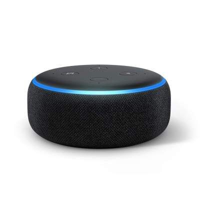 Echo Dot (3rd Gen), Certified Refurbished, Black – Improved smart speaker with Alexa