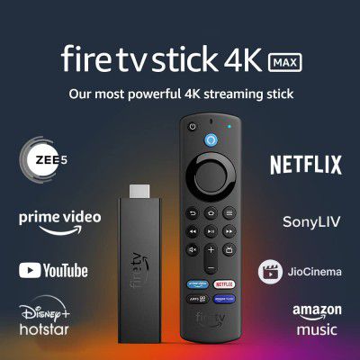 Certified Refurbished Fire TV Stick 4K Max streaming device, Wi-Fi 6, Alexa Voice Remote (includes TV controls)
