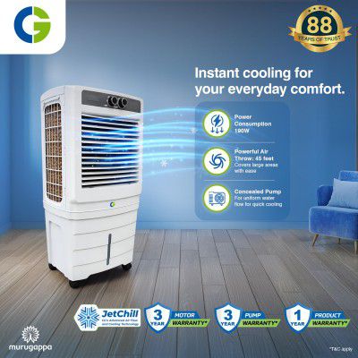 CG Norris 90L Desert Air Cooler for Home |  3 Yr Motor and Pump Warranty | 1 Yr Product Warranty