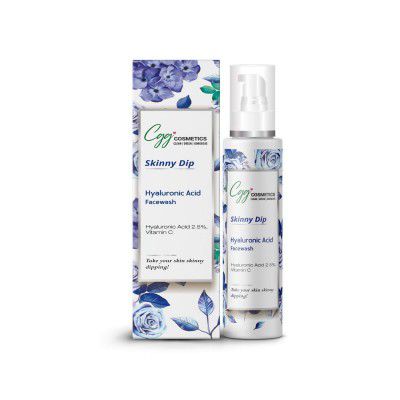 CGG Cosmetics Hyaluronic Acid 2.5% and Vitamin C Face Wash Provides 12 hours Hydration - 100ml