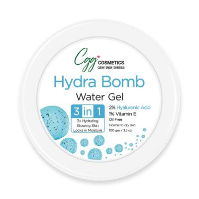 CGG COSMETICS HYDRA BOMB WATER GEL, for Dry Skin, Oil & Fragrance-Free, Non-Comedogenic with hyaluronic acid serum - 100GM