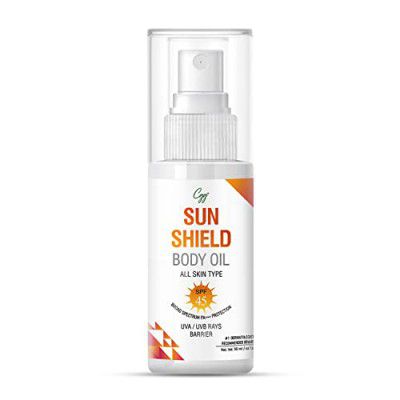 CGG Cosmetics Sunshield body oil SPF 45, Broad spectrum with PA +++ protection, blocks 98% UVA/UVB RAYS with Vitamin E for normal to all skin.