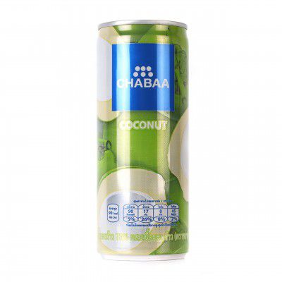 Chabaa Young Coconut Juice Drink with Coconut Flesh, 7.77 fl oz / 230 ml