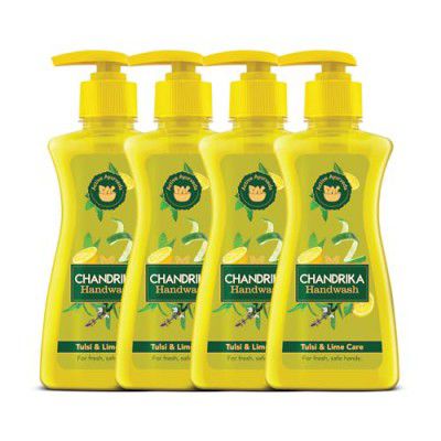 Chandrika Handwash Tulsi & Lime 200ml (Pack of 4)