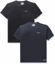 Charged Active-001 Camo Jacquard Polyester Round Neck Sports T-Shirt Black Size 2Xl And Pulse-006 Checker Knitt Polyester Round Neck Sports T-Shirt Navy Size 2Xl...