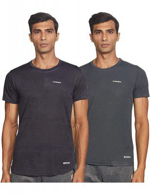 Charged Active-001 Camo Jacquard Round Neck Sports T-Shirt 