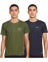 Charged Pulse-006 Checker Knitt Round Neck Sports T-Shirt Navy Size Medium And Charged Pulse-006 Checker Knitt Round Neck Sports T-Shirt Olive Size Medium...