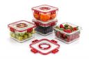 Chefdeck Air Tight Container For Kitchen Storage Set Kitchen Containers Set 1100ml (pack of 4) RED...