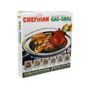 CHEFMAN Gas Grill Indoor Smokeless Barbeque Non-Stick Coating Grill -Black...