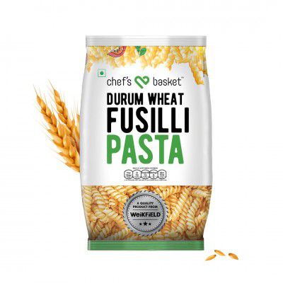 Chef's Basket Fusili Pasta | Made With 100% Durum Wheat Semolina | 100% Suji | 500 gm Pouch