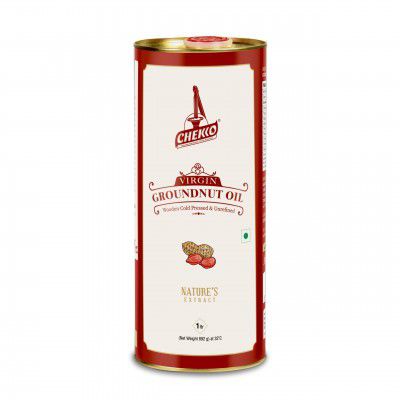 Chekko Cold Pressed Groundnut / Peanut Oil (1L) for Cooking
