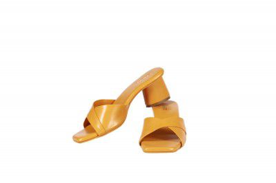CHERE Shiny Sequin Strap Diamond Cut Block Heels Sandal