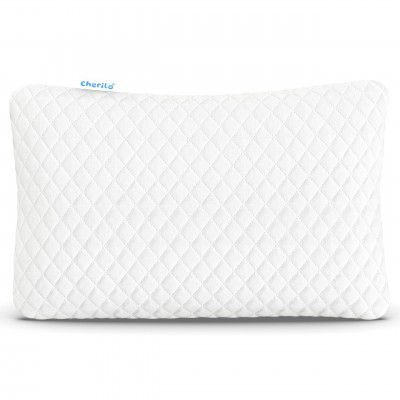 Cherilo Adjustable Microfiber Sleeping Pillow for Kids, Baby Pillow with Premium Super Soft Outer Cover, 12x18 Inches, White - Pack of 1